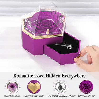 Purple Heart Eternal Rose