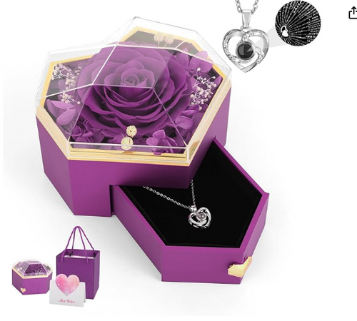 Purple Heart Eternal Rose